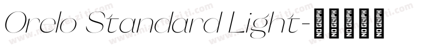 Orelo Standard Light字体转换